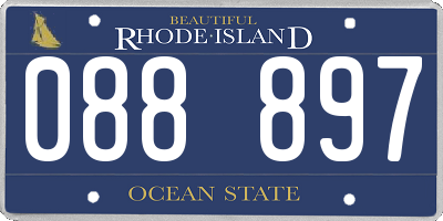 RI license plate 088897
