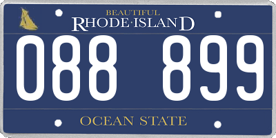 RI license plate 088899