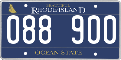 RI license plate 088900