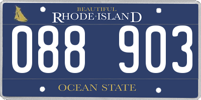 RI license plate 088903