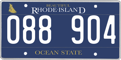 RI license plate 088904