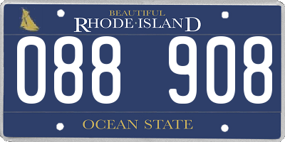 RI license plate 088908