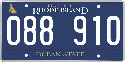 RI license plate 088910