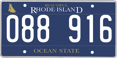 RI license plate 088916