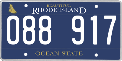 RI license plate 088917