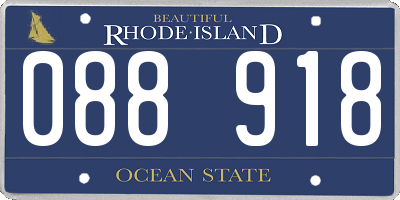 RI license plate 088918