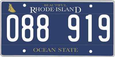 RI license plate 088919