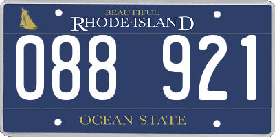 RI license plate 088921