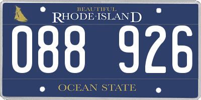 RI license plate 088926