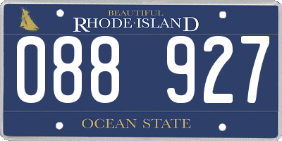 RI license plate 088927
