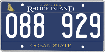 RI license plate 088929