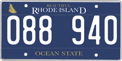 RI license plate 088940