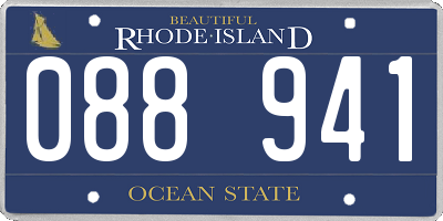 RI license plate 088941