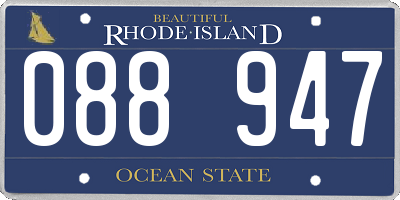 RI license plate 088947