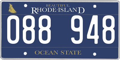 RI license plate 088948