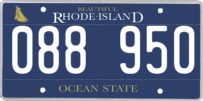RI license plate 088950