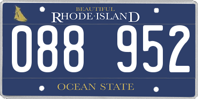 RI license plate 088952