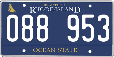 RI license plate 088953