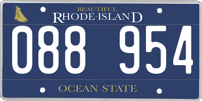 RI license plate 088954