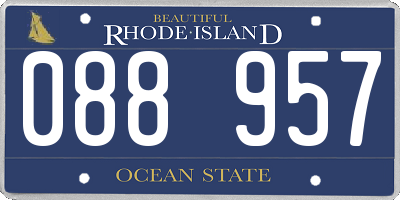 RI license plate 088957