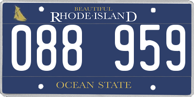RI license plate 088959