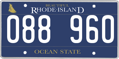 RI license plate 088960