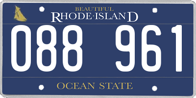 RI license plate 088961