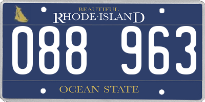 RI license plate 088963