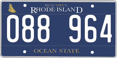 RI license plate 088964