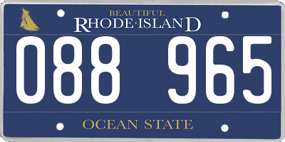 RI license plate 088965