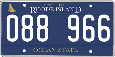 RI license plate 088966