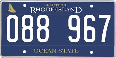 RI license plate 088967