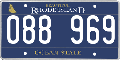 RI license plate 088969