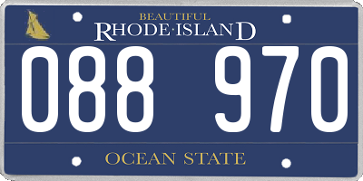 RI license plate 088970