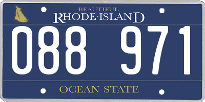 RI license plate 088971