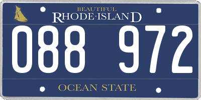 RI license plate 088972