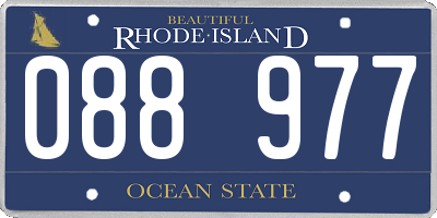RI license plate 088977
