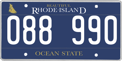 RI license plate 088990