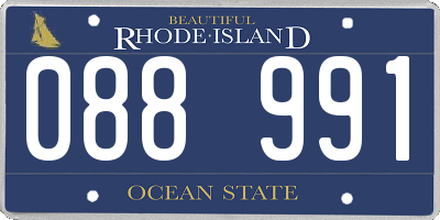 RI license plate 088991