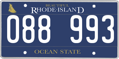 RI license plate 088993