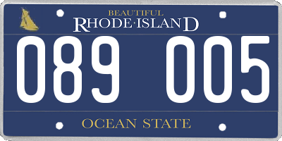 RI license plate 089005
