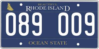 RI license plate 089009
