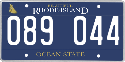 RI license plate 089044