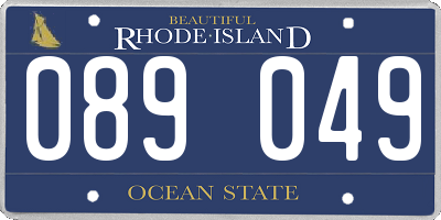 RI license plate 089049