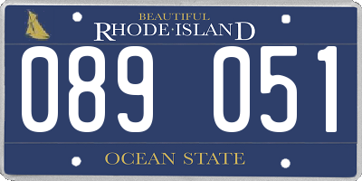 RI license plate 089051