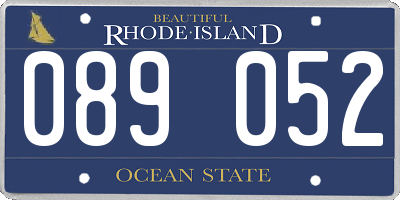RI license plate 089052