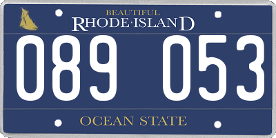 RI license plate 089053