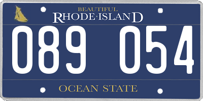 RI license plate 089054