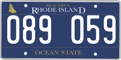 RI license plate 089059