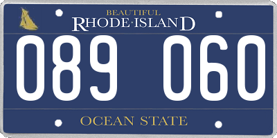 RI license plate 089060